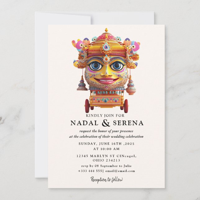 Invitation janmashtami Mariage (Devant)