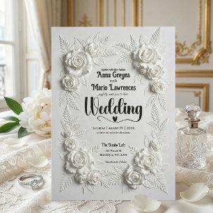 Invitation Jardin architectural baroque vintage