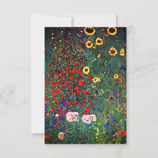 Invitation Jardin aux fleurs Gustav Klimt (Devant)