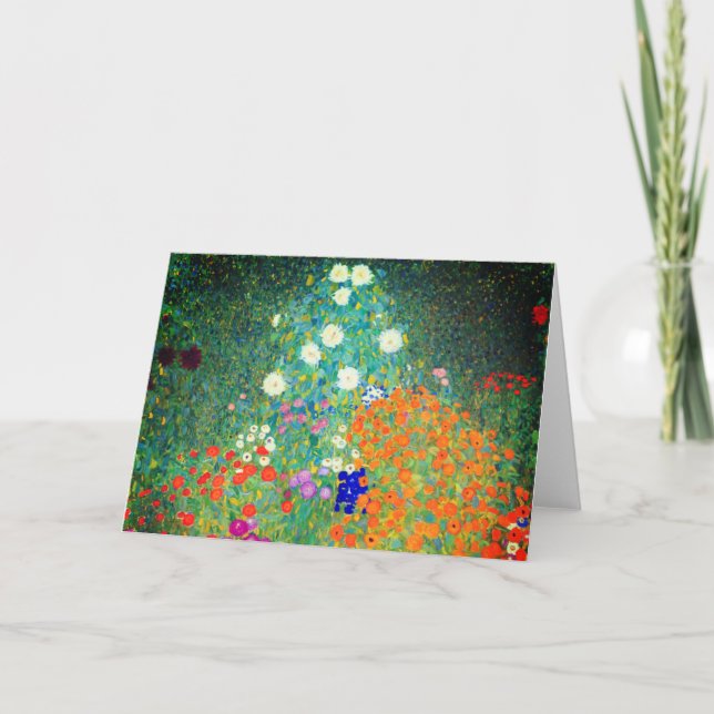 Invitation Jardin aux fleurs Gustav Klimt (Devant)
