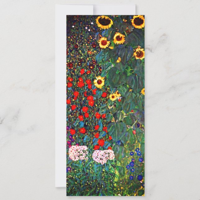 Invitation Jardin aux fleurs Gustav Klimt (Devant)