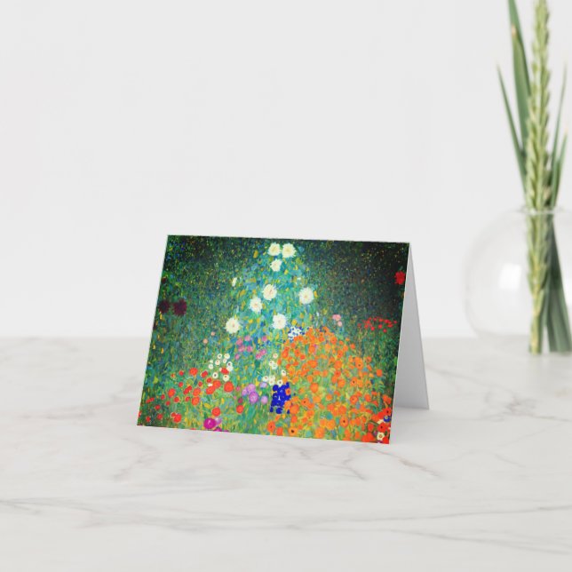 Invitation Jardin aux fleurs Gustav Klimt (Devant)