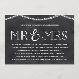 Invitation Jardin Bash   Rustic Anniversary Party