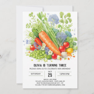 Invitation Jardin bio Fun Anniversaire