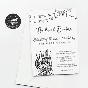 Invitation Jardin Bonfire Automne