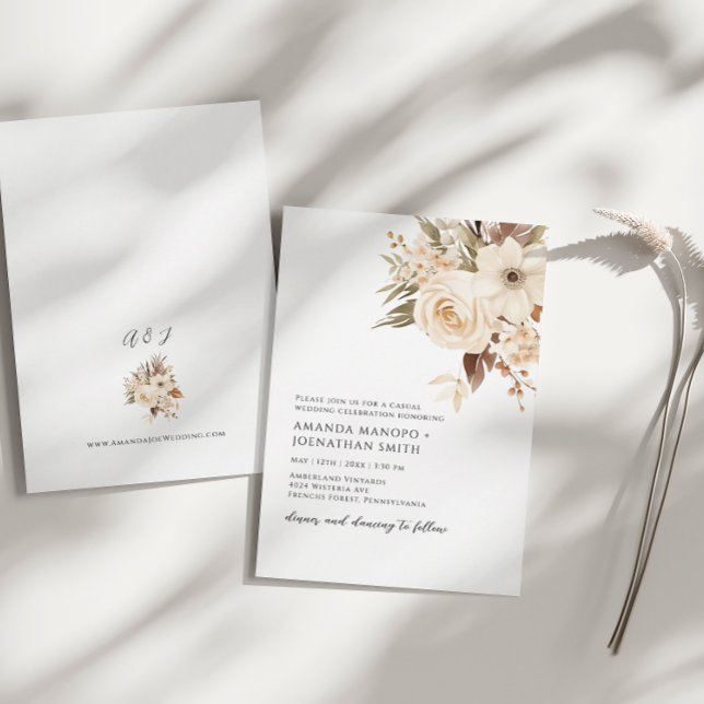 Invitation Jardin botanique d'automne Mariage d'aquarelle (Créateur téléchargé)