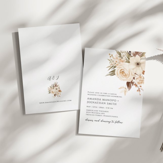 Invitation Jardin botanique d'automne Mariage d'aquarelle (Créateur téléchargé)