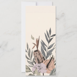 Invitation Jardin botanique de Boho - Illustration florale