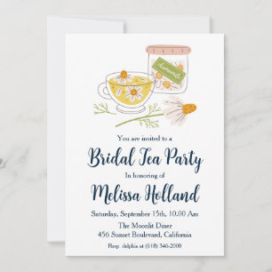 Invitation jardin botanique thé fête nuptiale douche
