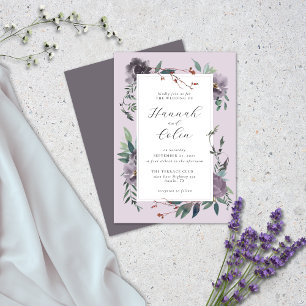 Invitation Jardin botanique violet élégant en Lavande
