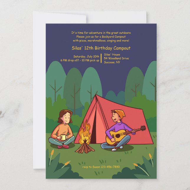 Invitation Jardin Campout (Devant)