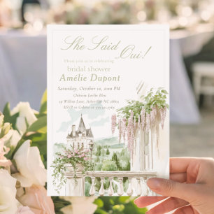 Invitation Jardin de château français romantique pour enterre