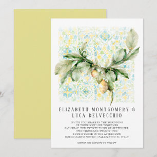 Invitation Jardin de citron italien Mariage botanique bohèm
