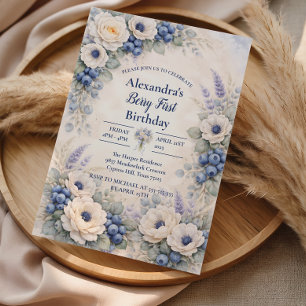 Invitation Jardin de conte de fées pour le 1er anniversaire d