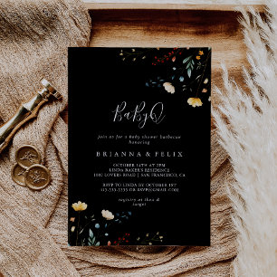 Invitation Jardin de couleurs BabyQ Baby Shower Barbecue aux