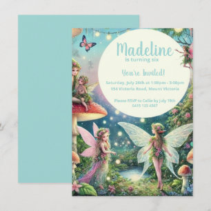 Invitation Jardin de Fée Whimsical Enchanted Anniversaire