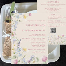 Jardin de Fleurs Sauvages Code QR Recto-Verso Mari