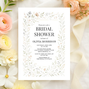 Invitation Jardin de fleurs sauvages de printemps Baby Shower