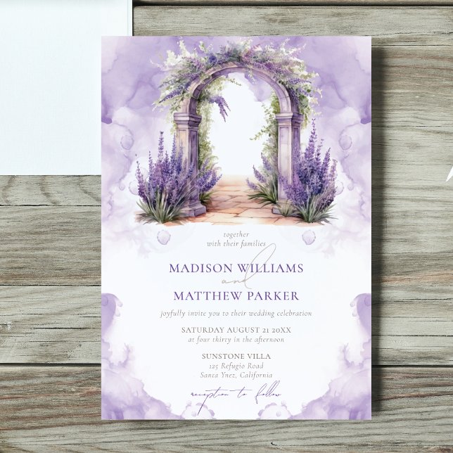 Invitation Jardin de la lavande mariage (Créateur téléchargé)