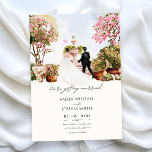Invitation Jardin de mariage à l'aquarelle