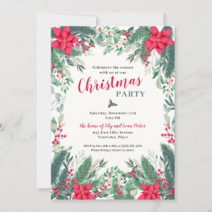 Invitation Jardin de Noël Watercolor