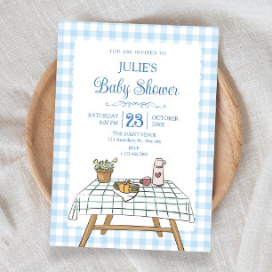 Invitation Jardin de pique-nique pour baby shower