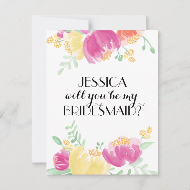 Invitation Jardin de Posies | Demoiselle d'honneur (Devant)