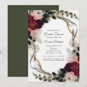 Invitation Jardin de prunes veloutées Fleurs et verdure Showe