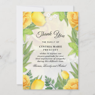 Invitation Jardin de rose jaune Vert Sympathie Florale Merci