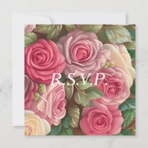 Invitation Jardin de roses victoriennes - Bouquet de mariage