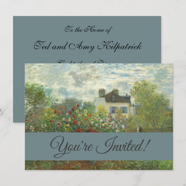 Invitation Jardin des artistes de Monet dans Peinture d'Argen (Devant / Derrière)