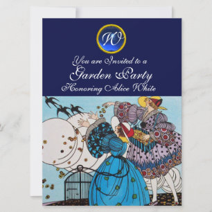 INVITATION JARDIN DES OISEAUX DE PRINTEMPS, SAPPHIRE GEM MONO
