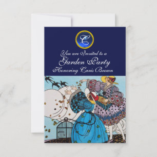 INVITATION JARDIN DES OISEAUX DE PRINTEMPS, SAPPHIRE GEM MONO