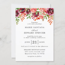 Jardin d'été Aquarelle Mariage floral