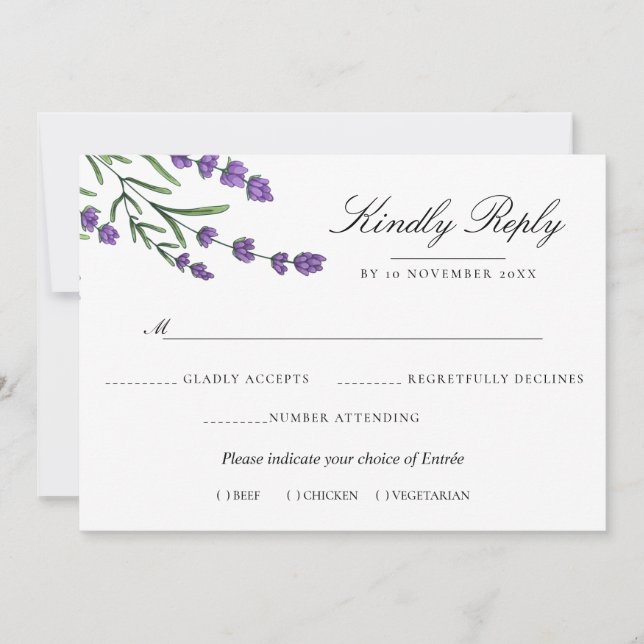 Invitation Jardin d'été Aquarelle Mariage floral (Devant)