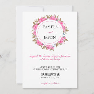 Invitation Jardin d'été Aquarelle mariage floral