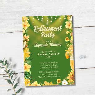 Invitation Jardin d'été de la retraite d'une femme