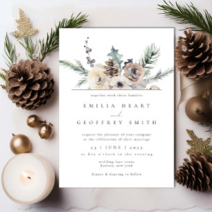 Invitation Jardin d'hiver simple Mariage forestier