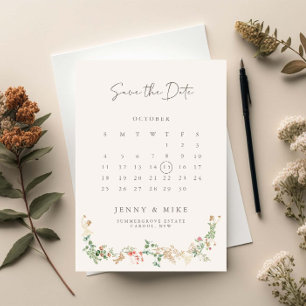 Invitation Jardin Élégant de Fleurs Sauvages Floral