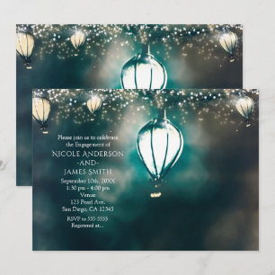 Invitation Jardin enchanté Chaîne Été Lumières Mariage