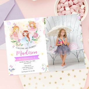 Invitation Jardin Enchanté Féerique Photo Anniversaire Magiqu