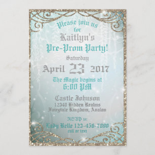 Invitation Jardin enchanté Prom Party