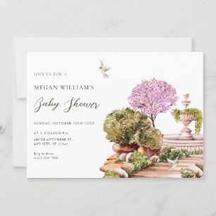 Invitation Jardin esthétique aquarelle
