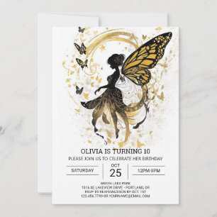 Invitation Jardin Fairy Enchantant Anniversaire
