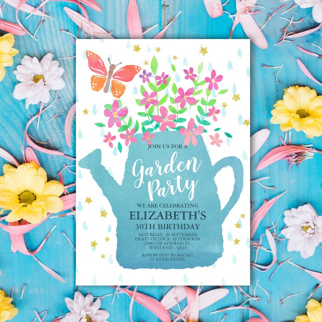 Invitation Jardin fête anniversaire (Créateur téléchargé)