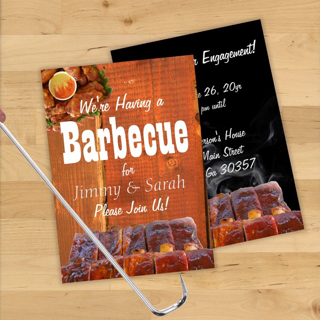 Invitation Jardin Fiançailles BBQ Party (Créateur téléchargé)