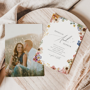 Invitation Jardin Fleur sauvage coloré   Mariage Décontracté 