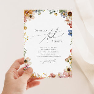 Invitation Jardin Fleur sauvage coloré   MARIAGE DÉCONTRACTÉ