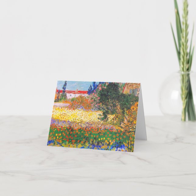 Invitation Jardin fleuri de Vincent Van Gogh (Devant)