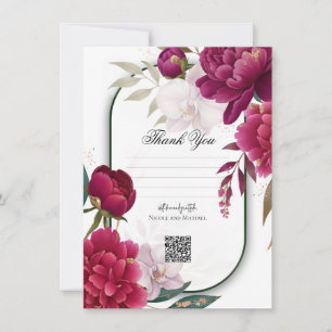 Invitation Jardin Fleurissant Berry Glam Floral Mariage